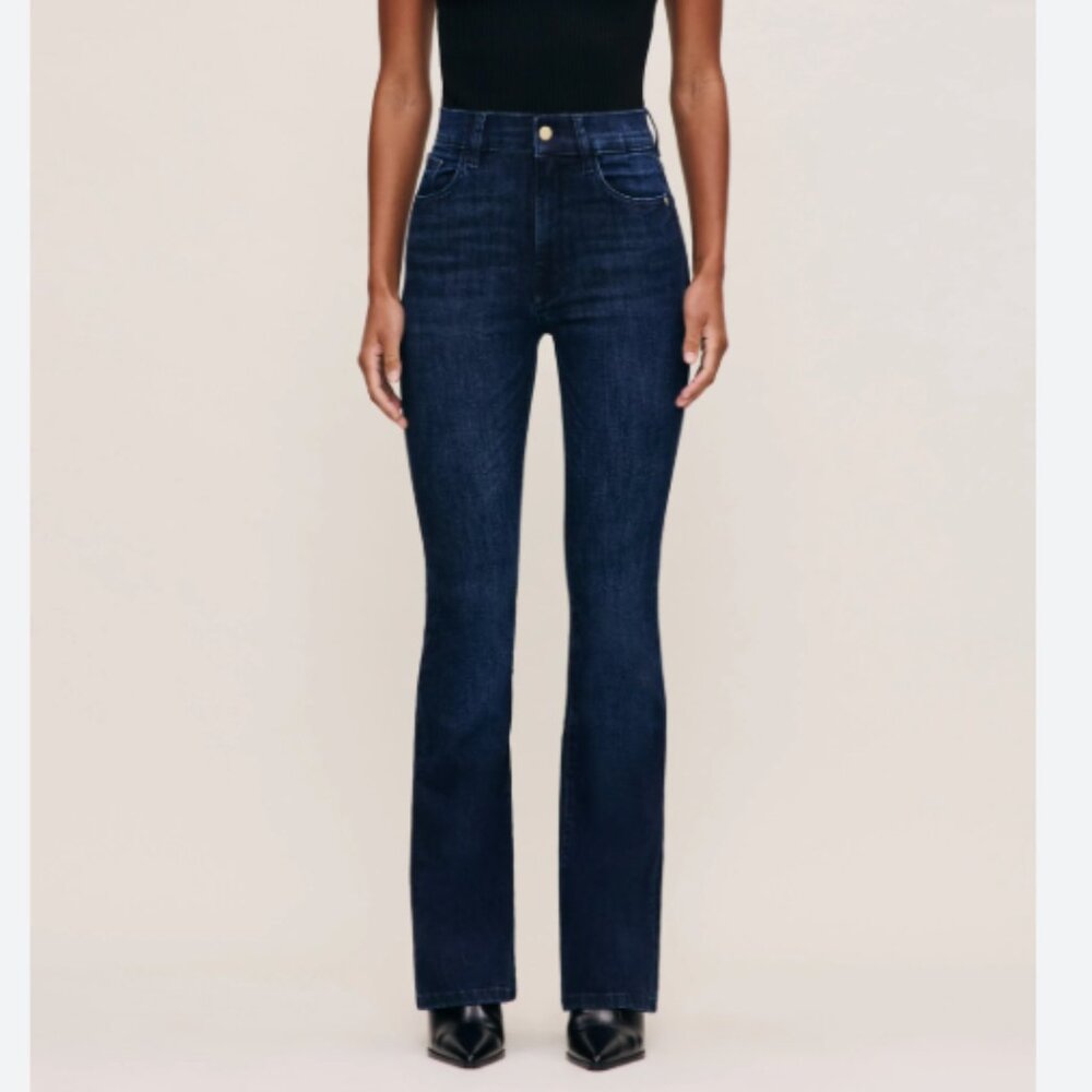 DL1961 Dark Blue Bridget Flare Women's Jeans 26